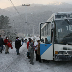 evacuacion en bus